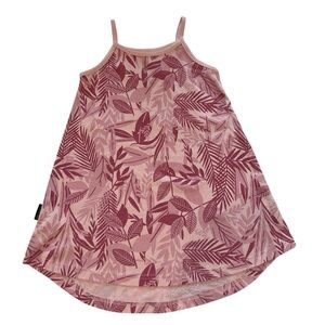 Dot Australia Pink Leaf Pattern Girls Dress Size 3T Tropical Summer Print NWOT
